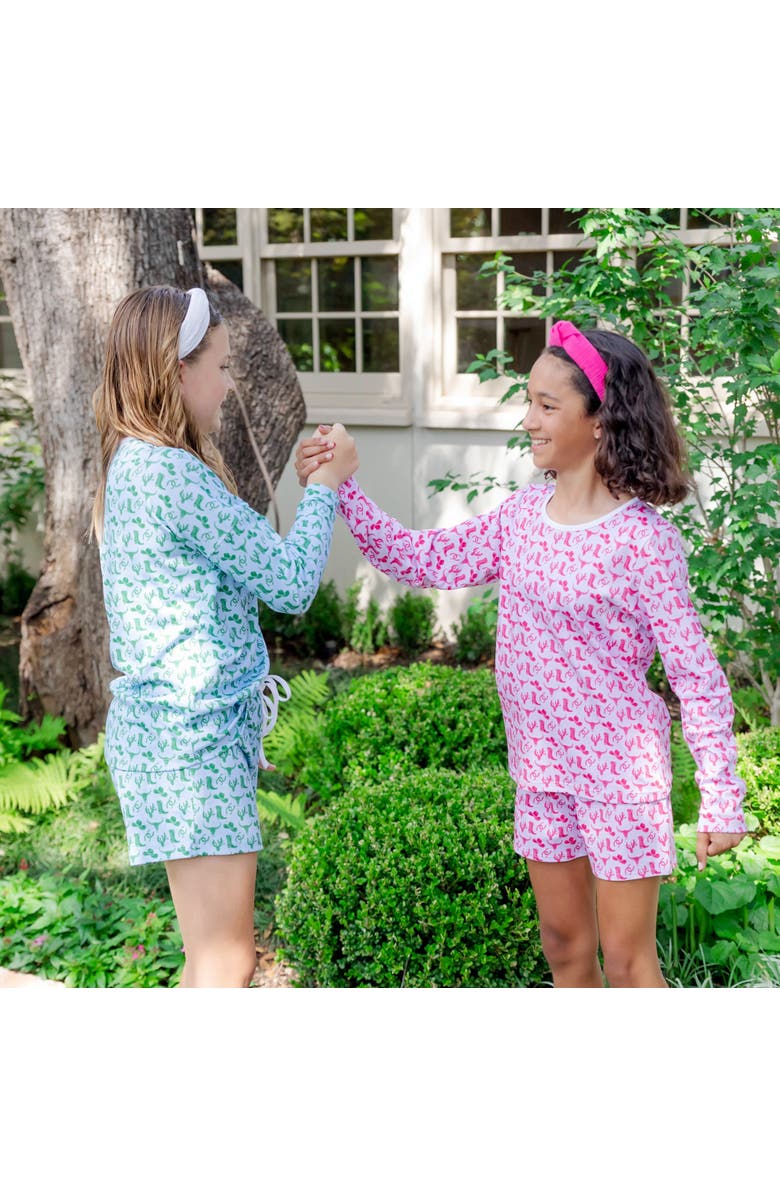 Lila and Hayes Sophie Girls' Short Set, Alternate, color, Wild West Pink