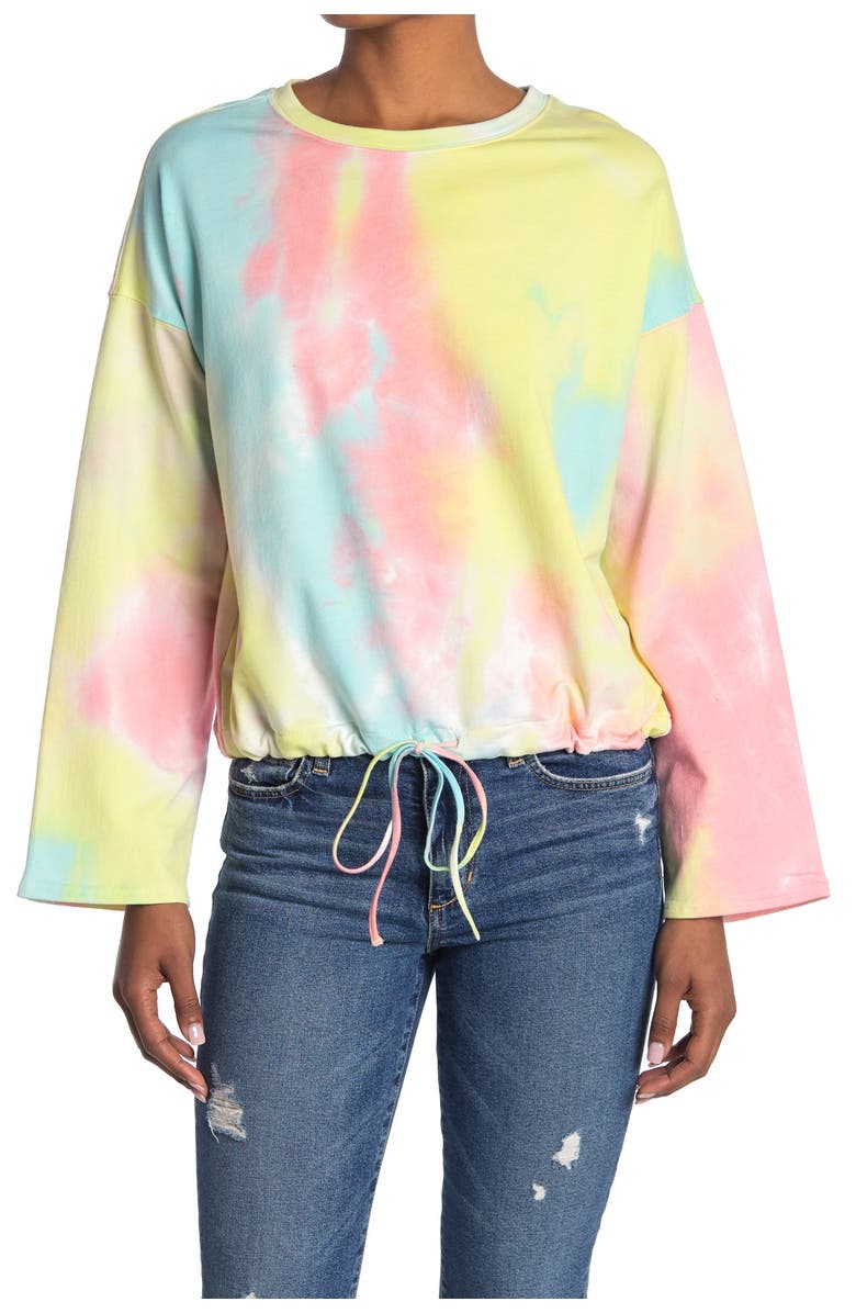 14th & Union Tie Dye Drawstring Sweatshirt, Main, color,
