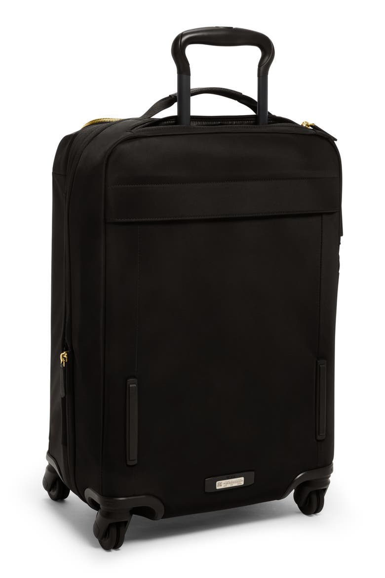 Voyageur Léger Dual Access Expandable Carry-On, Alternate, color, BLACK/ GOLD