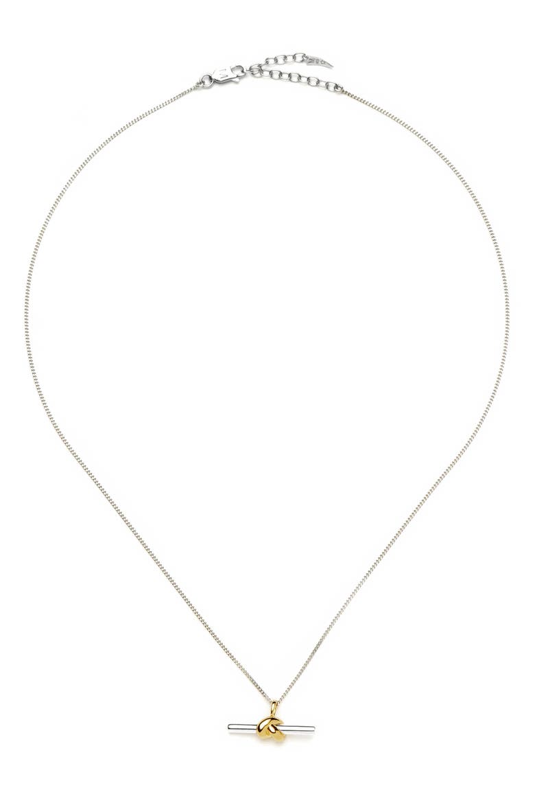 x Lucy Williams T-Bar Knot Pendant Necklace, Alternate, color, GOLD