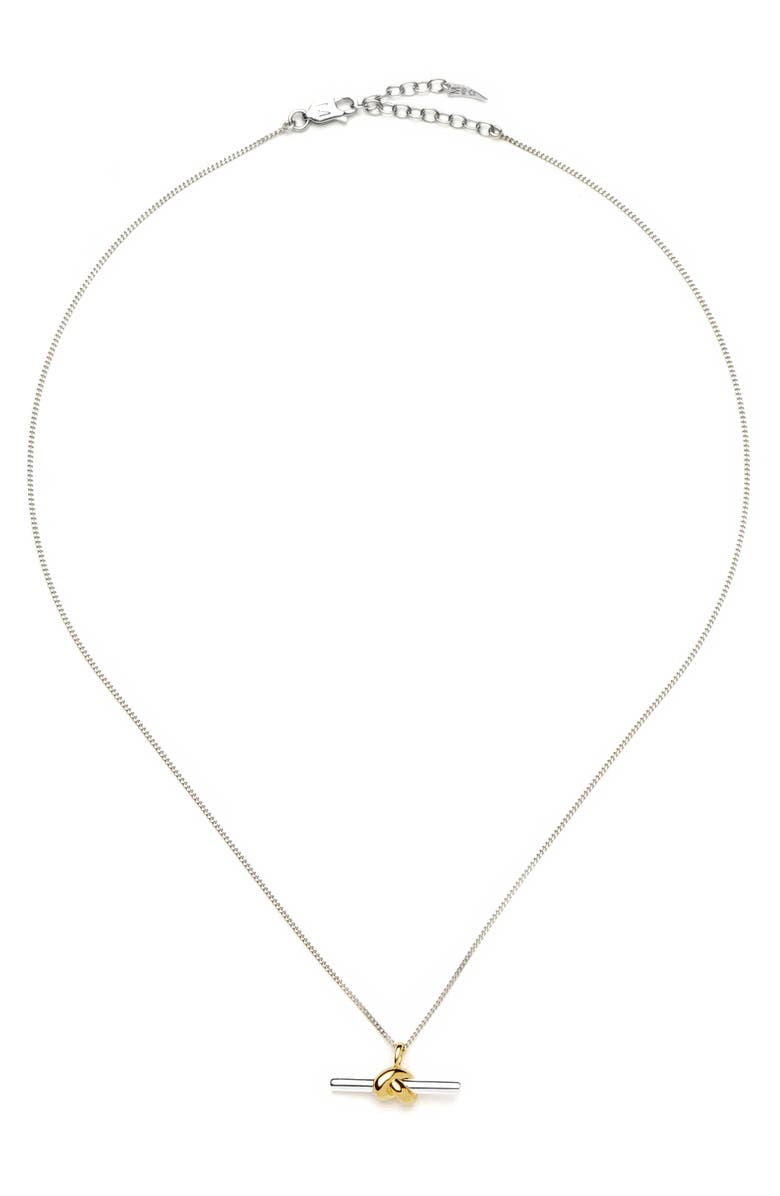 Missoma x Lucy Williams T-Bar Knot Pendant Necklace, Alternate, color, Gold