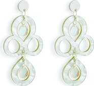 Toolally Petite Batik Earrings - Regent Green & Iridescent