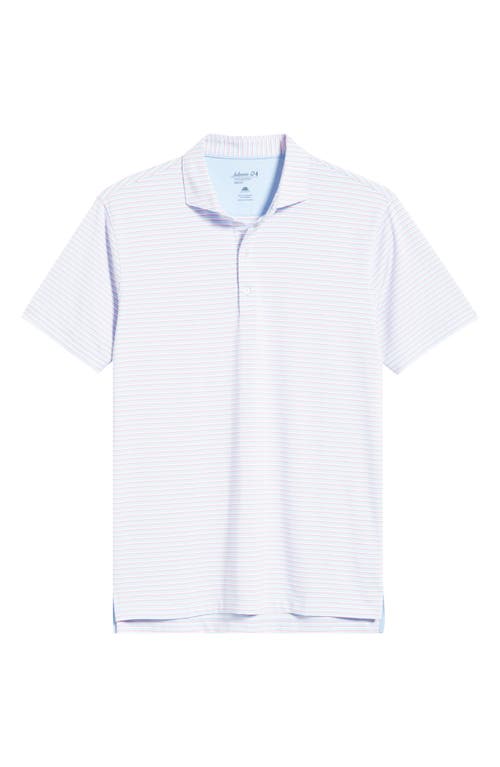 Johnnie-o Rex Stripe Performance Jersey Polo In Animal Print