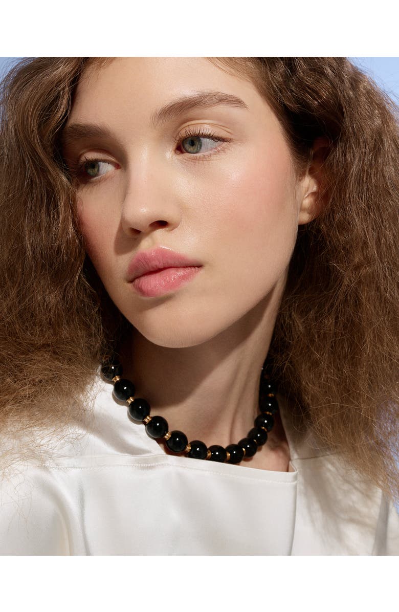 Saulė Label Siena Petite Necklace, Alternate, color, Raven