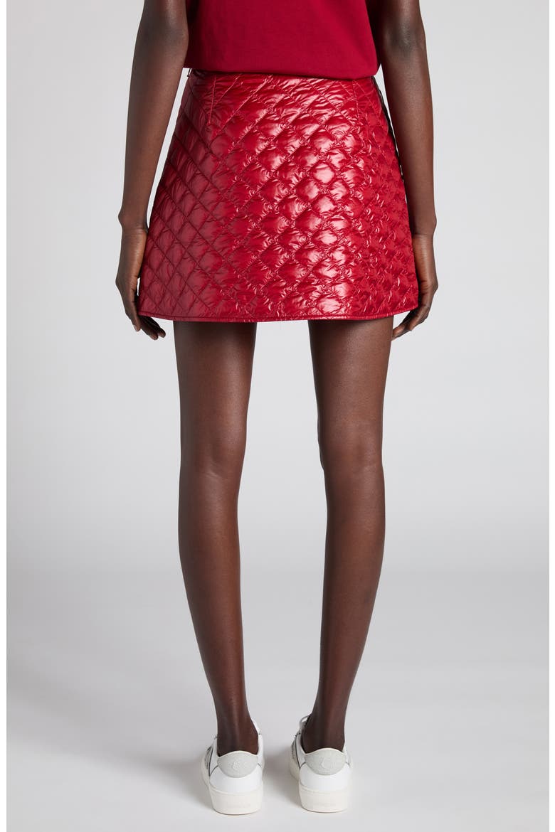 Quilted Miniskirt, Alternate, color, RED AUBURN