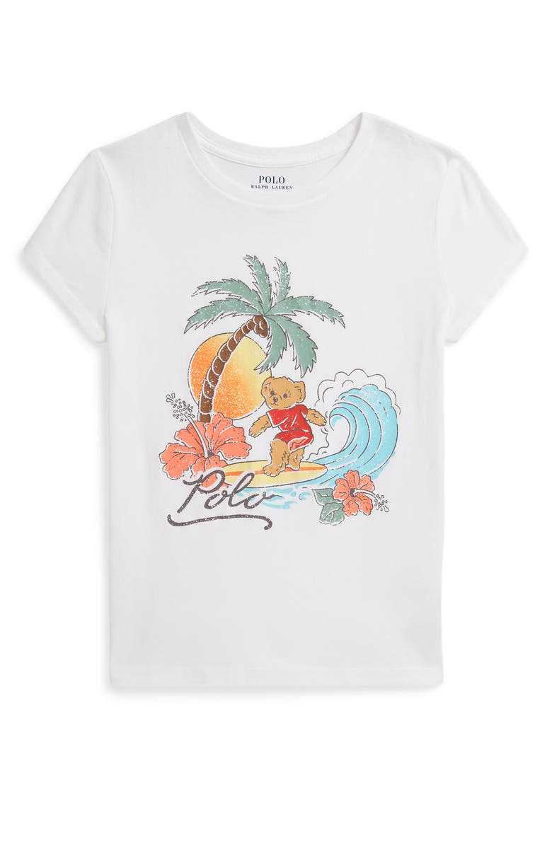 Polo Ralph Lauren Kids' Polo Bear Graphic T-Shirt, Main, color, White