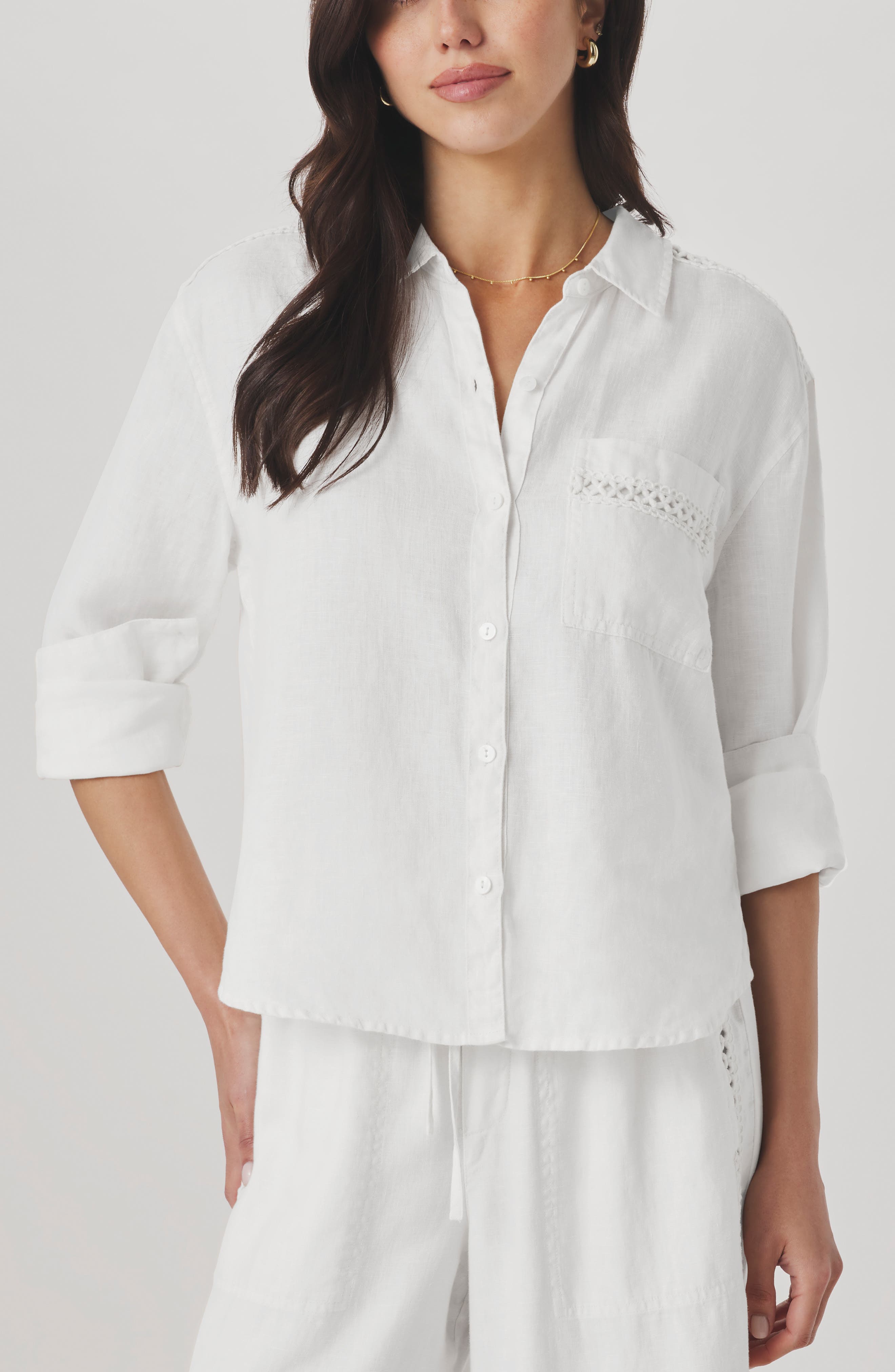 Stella Linen Button Down Shirt - image 3