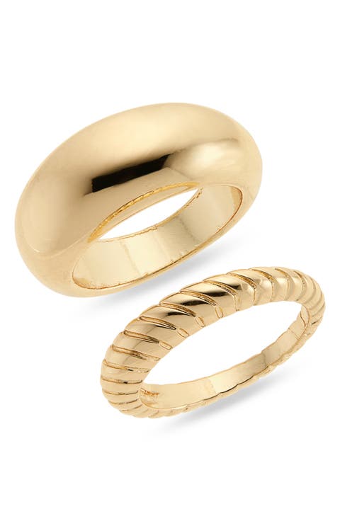 Set of 2 Dome Rings