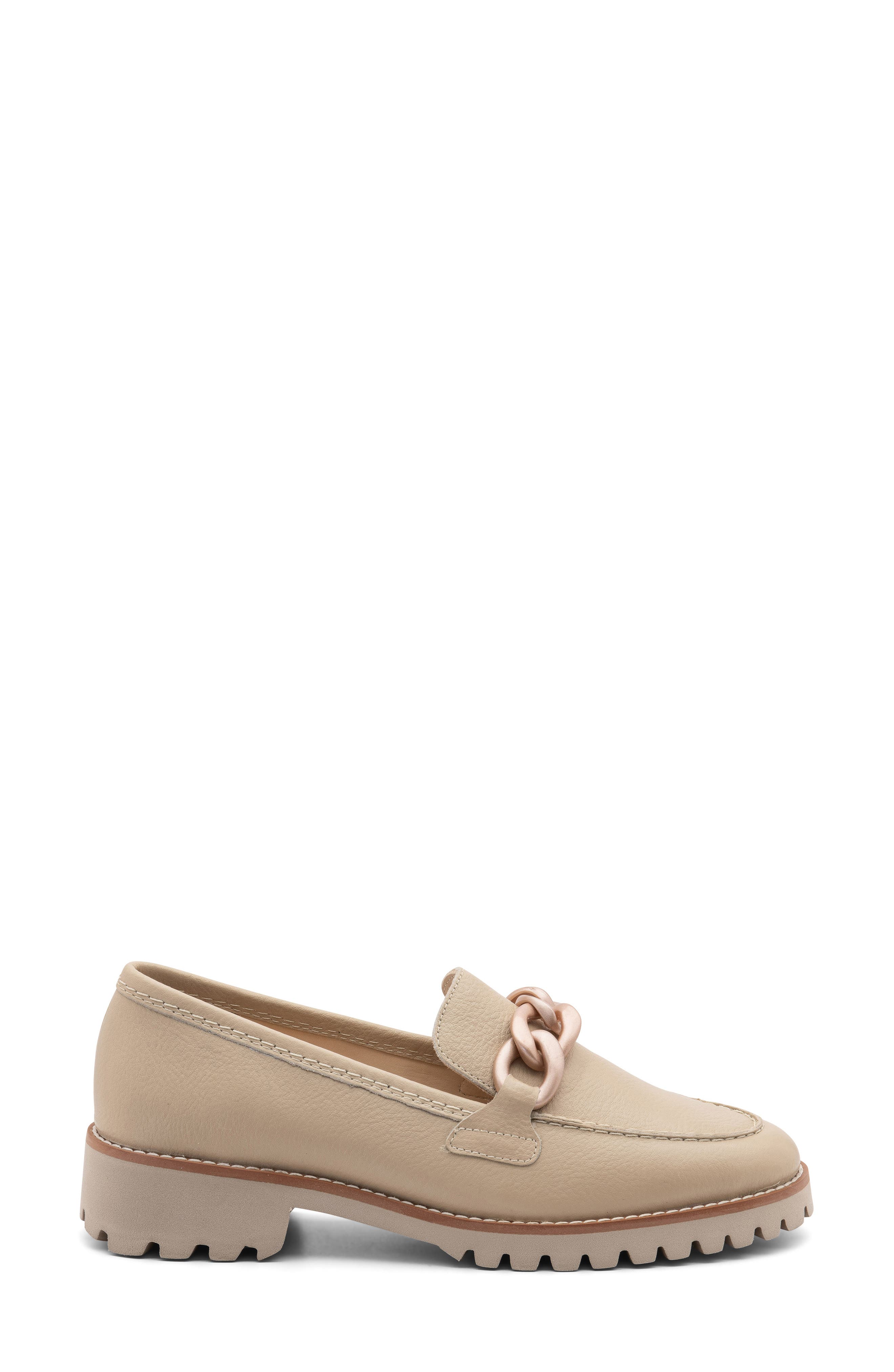 Kiana Lug Sole Loafer, Alternate, color, SAND CALF