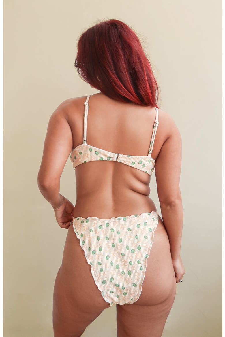 Lucca Cheeky Bikini Bottom, Alternate, color, Oliva