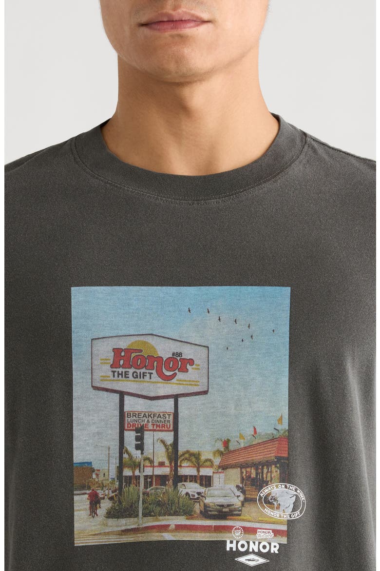 Dining Cotton Graphic T-Shirt, Alternate, color, BLACK