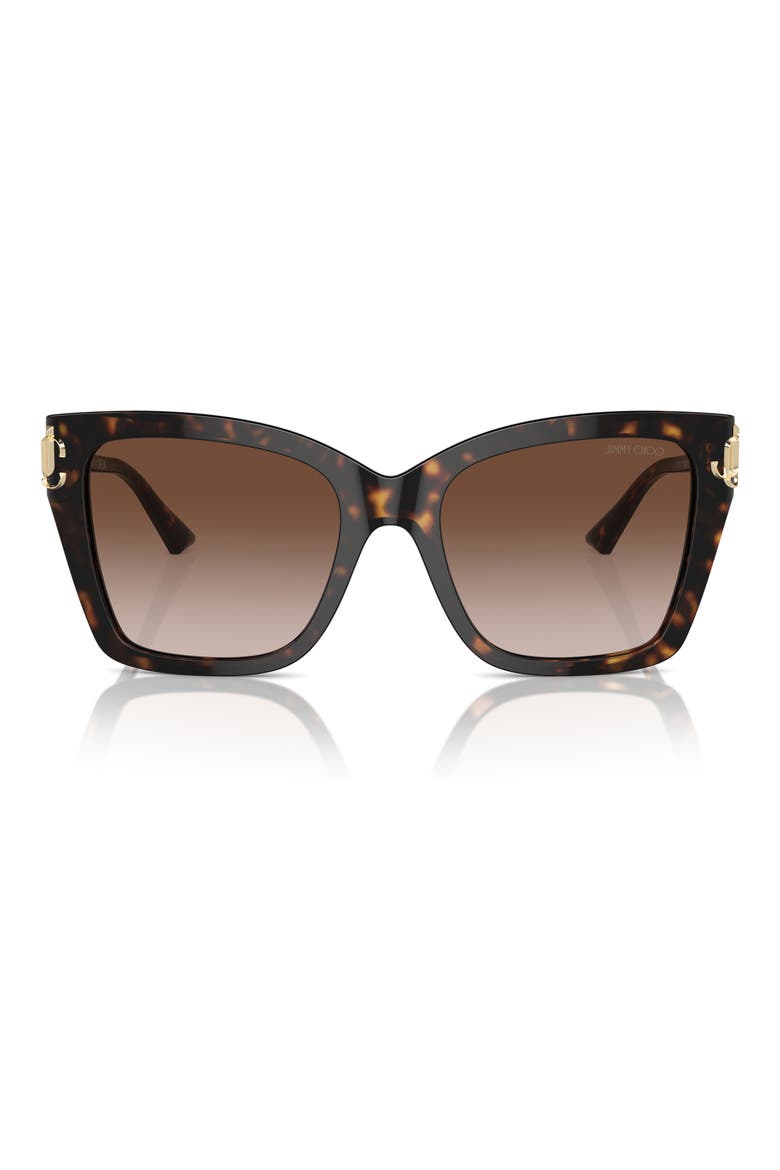 54mm Square Sunglasses, Main, color, HAVANA / GRADIENT BROWN
