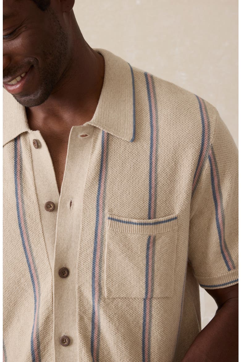 Stripe Short Sleeve Cardigan, Alternate, color, SUMMIT CREEK STRIPE