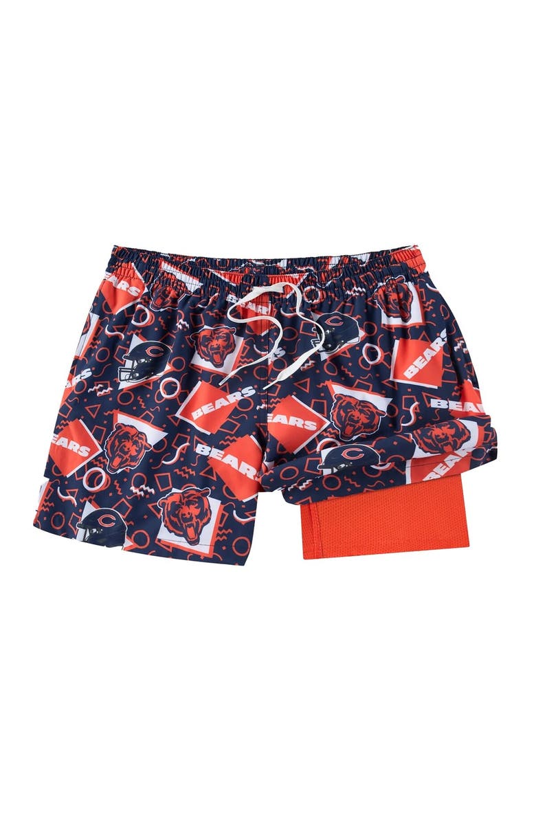 Chubbies Men's Chubbies Navy Chicago Bears Game Day Fit Classic Lined Swim Trunks, Main, color, Navy