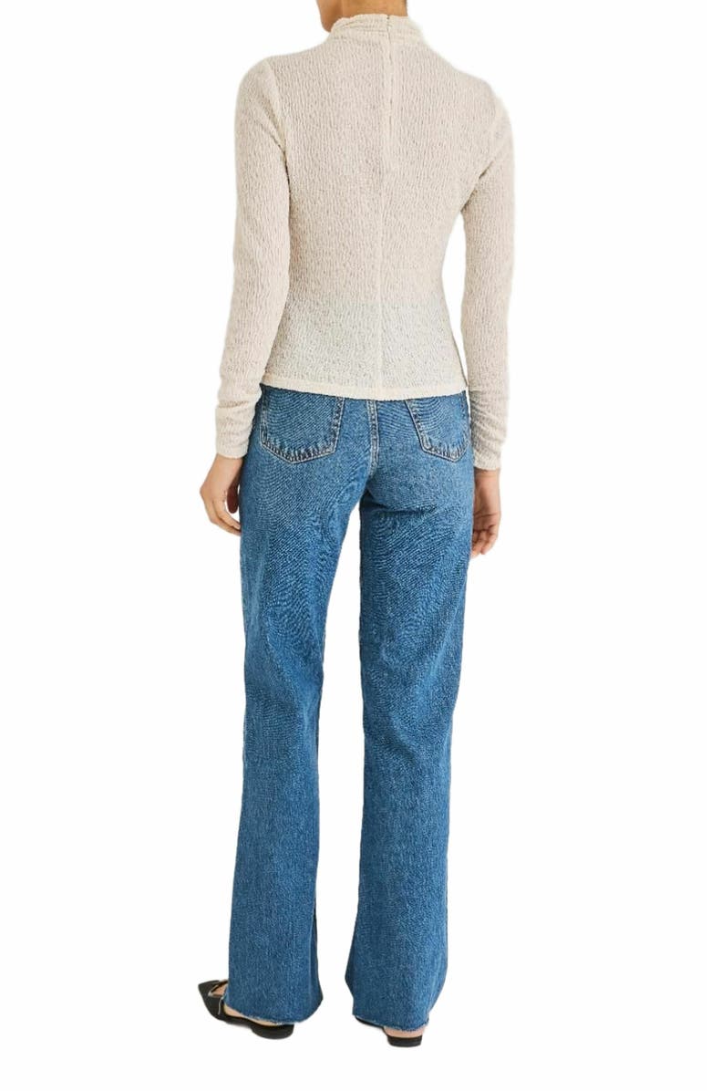 Rebecca Taylor Taryn Knit Top, Alternate, color, Cream