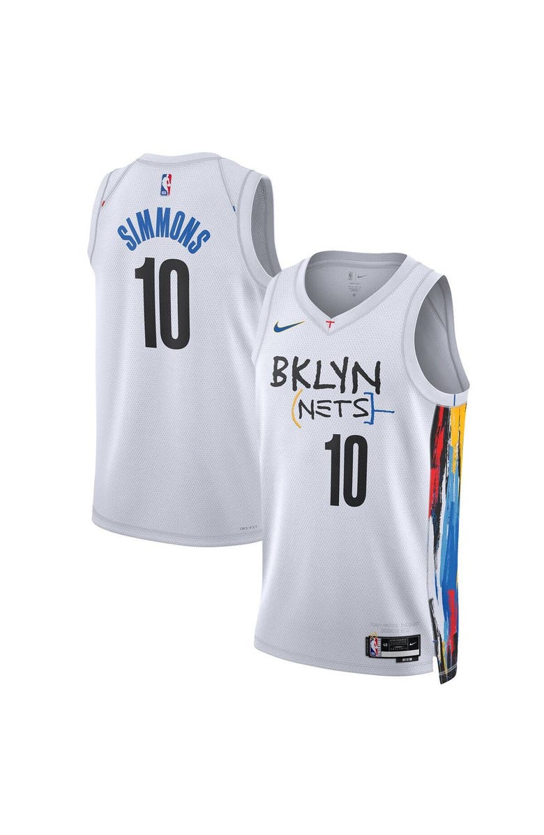 Nike Unisex Nike Ben Simmons White Brooklyn Nets 2022/23 Swingman Jersey - City Edition, Alternate, color, 