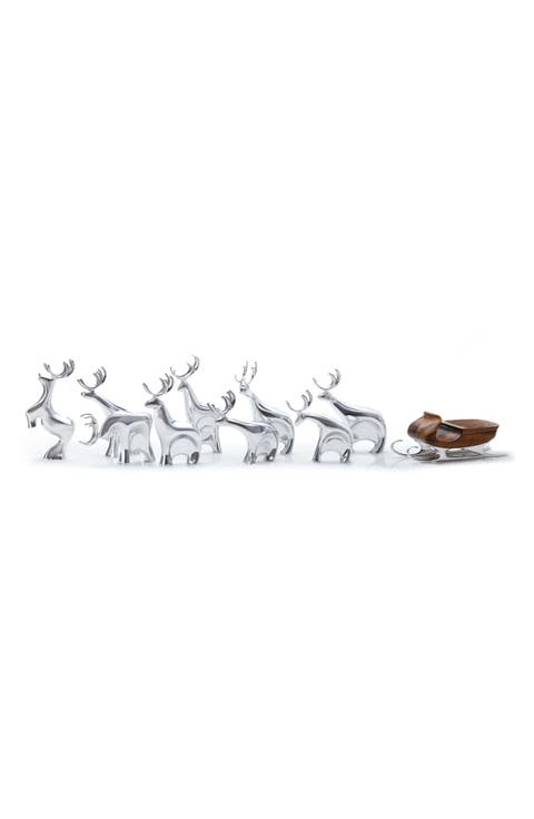 10-Piece Miniature Reindeer Set