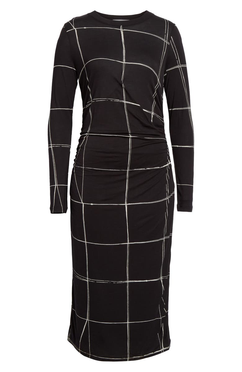 BOSS Esetta Windowpane Sheath Dress, Alternate, color, 