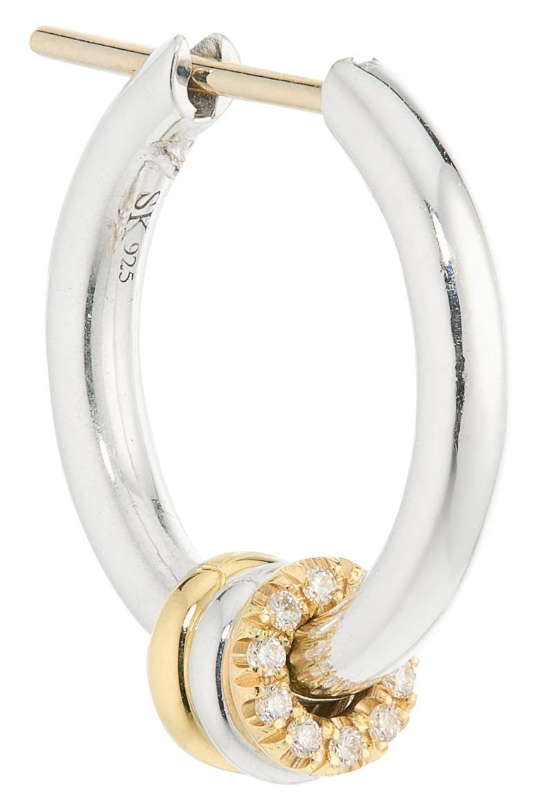 Ara Sterling Silver & 18K Gold Huggie Hoop Earrings (Nordstrom Exclusive), Alternate, color, SILVER/ GOLD