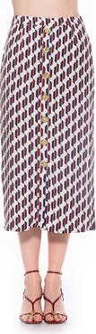 Alexia Admor Carla Button Front Midi Skirt