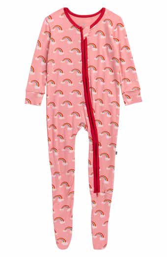 Rainbow Print Zip Footie