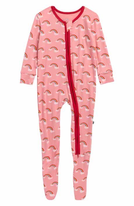 Rainbow Print Zip Footie