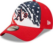 New Era Men's New Era Red Oakland Athletics 2022 4th of July 9FORTY Snapback Adjustable Hat
