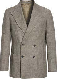 J. Mueser Waverly Double Breasted Linen Blazer