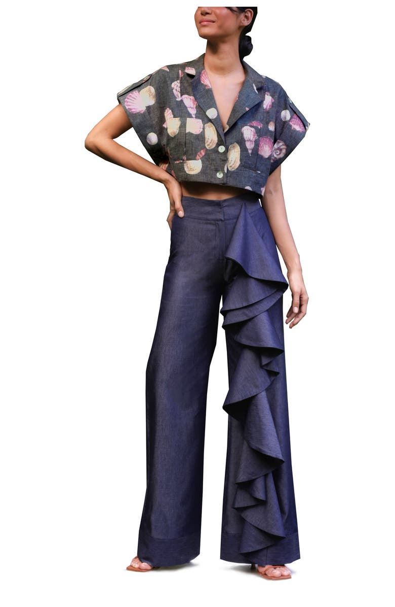 NO PISE LA GRAMA Guayaba Crop Top, Main, color, Conchitas Black Print