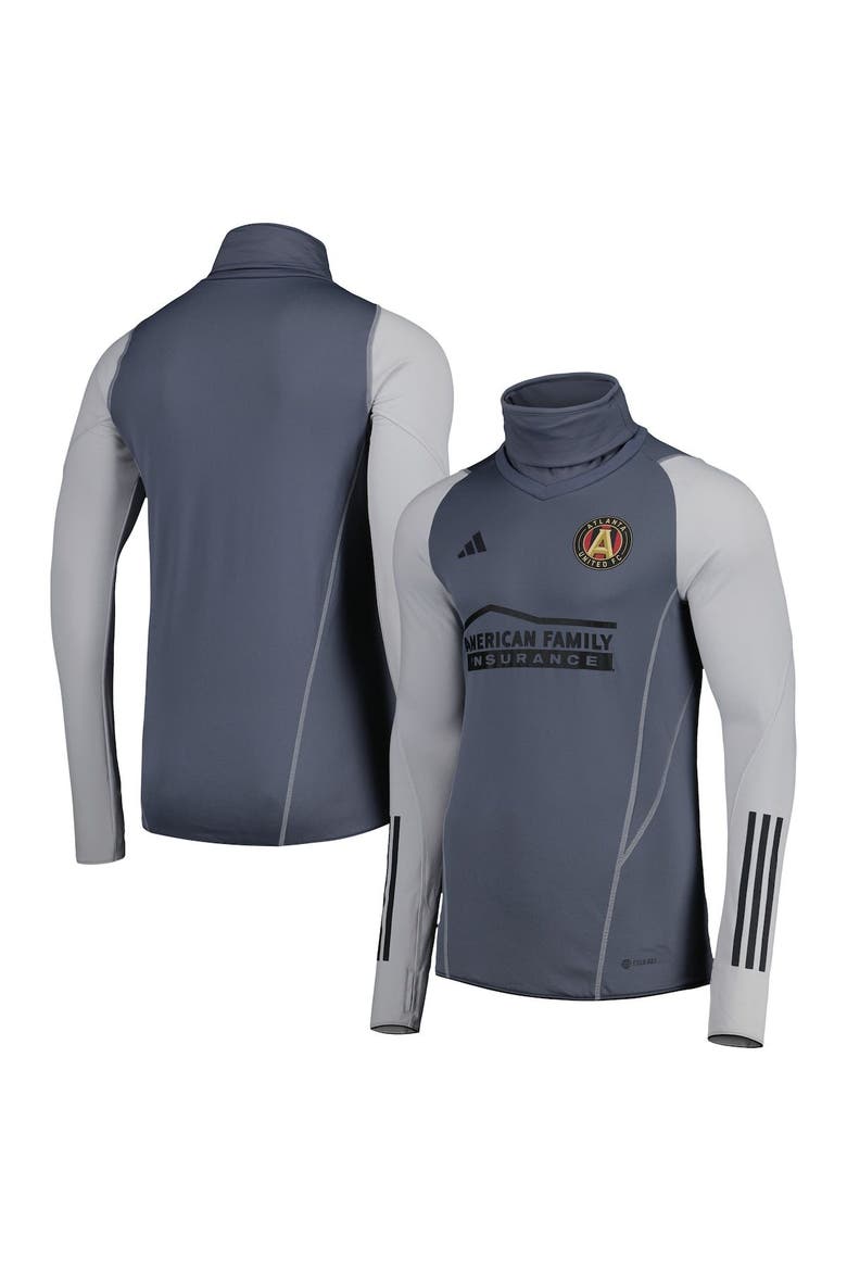 Men's adidas Gray Atlanta United FC Warm Raglan COLD.RDY Top, Main, color, Gray