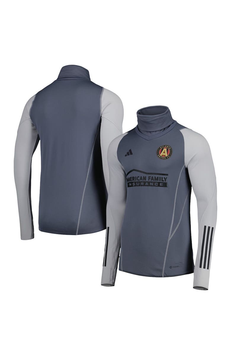adidas Men's adidas Gray Atlanta United FC Warm Raglan COLD.RDY Top, Main, color, Gray