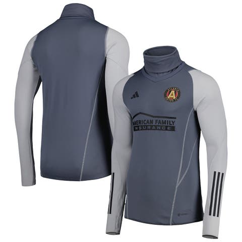 Men's adidas Gray Atlanta United FC Warm Raglan COLD.RDY Top