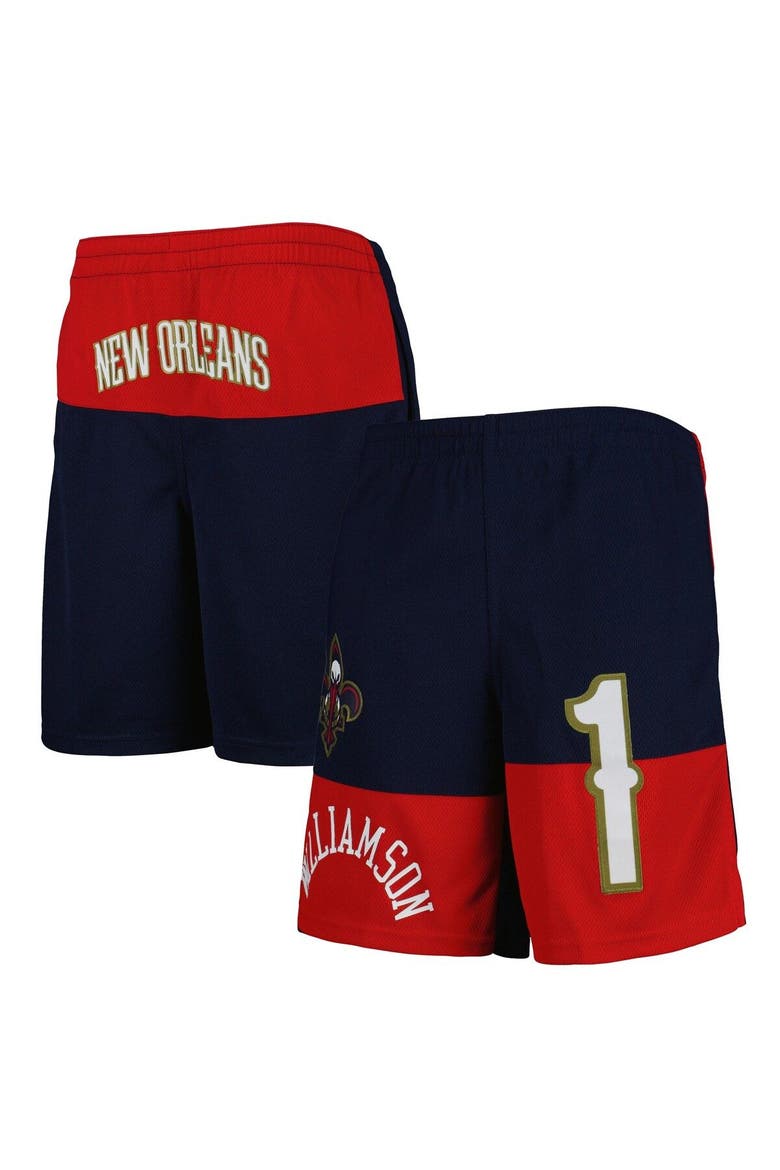 Youth Zion Williamson Navy New Orleans Pelicans Pandemonium Name & Number Shorts, Main, color, Navy