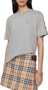 Burberry Check Trim Cotton T-shirt