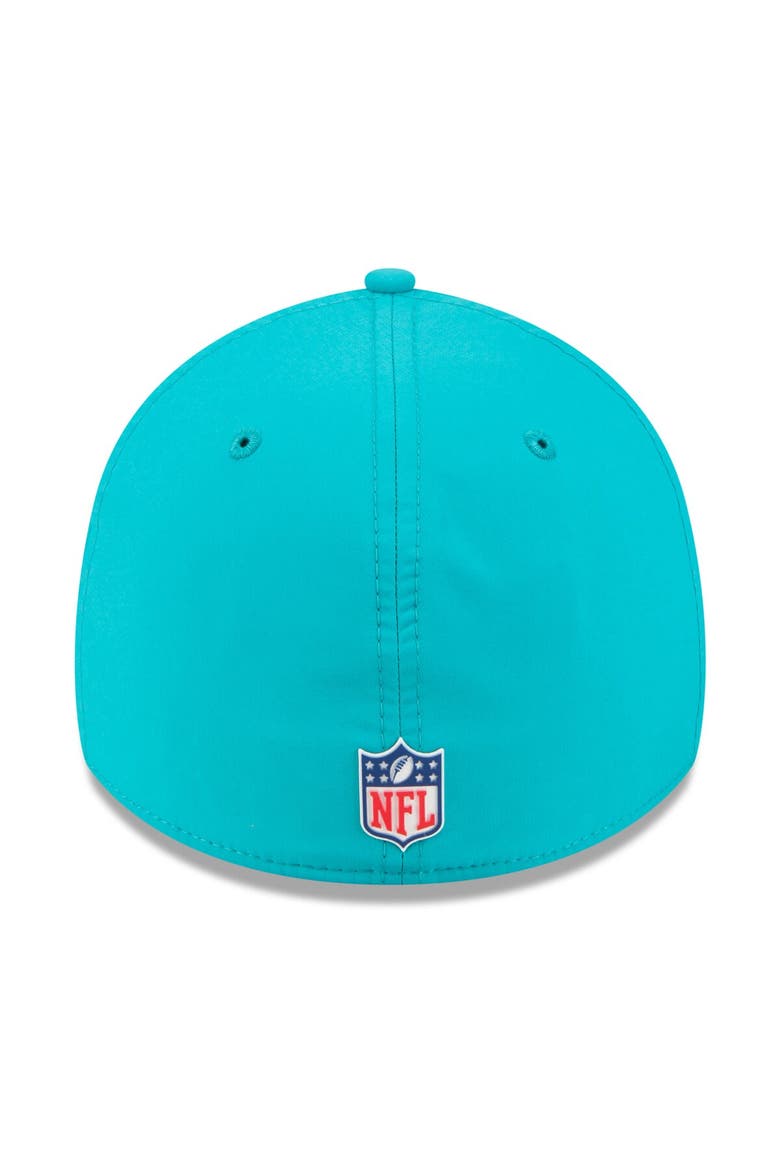 Men's New Era Aqua Miami Dolphins 2025 Sideline 39THIRTY Flex Hat, Alternate, color, Aqua