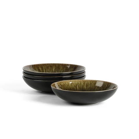 Riley 4-Piece Pasta Bowl Set Stoneware, Service for 4