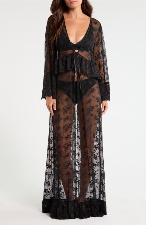 Floral Lace Maxi Robe