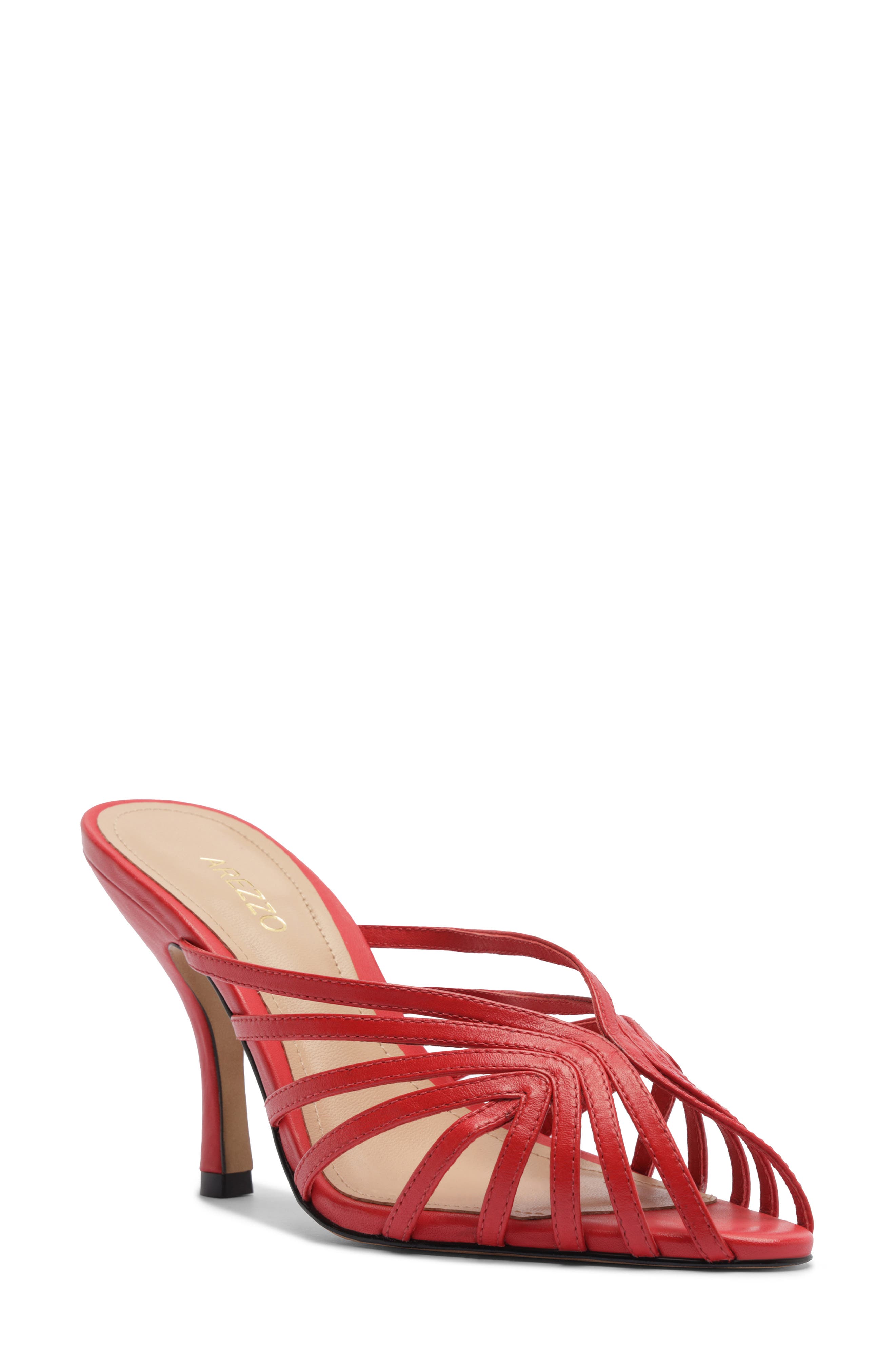 Arezzo Lucia Sandal, Main, color, Intense Red