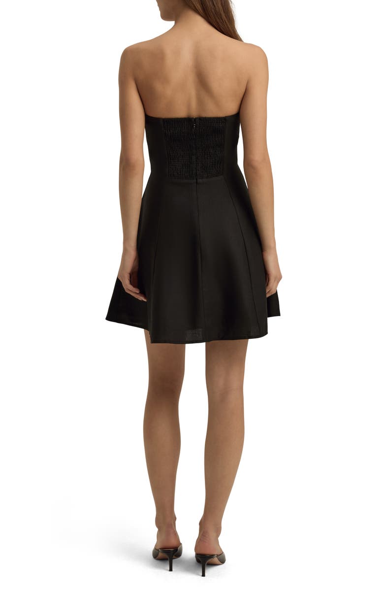 Favorite Daughter The Favorite Strapless Flare Linen Minidress, Alternate, color, 