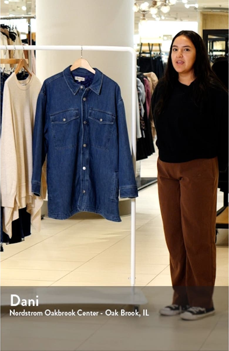 Quilted Lining Denim Shirt Jacket, sales video thumbnail