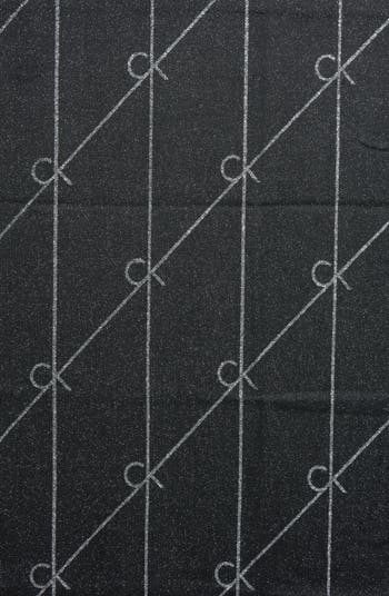 Diagonal CK Metallic Logo Scarf