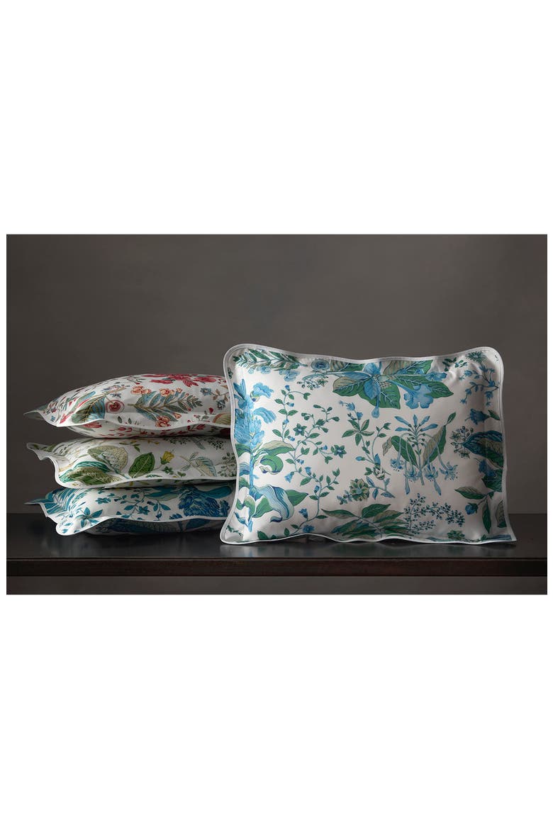 Pomegranate Boudoir Sham, Alternate, color, PRUSSIAN BLUE
