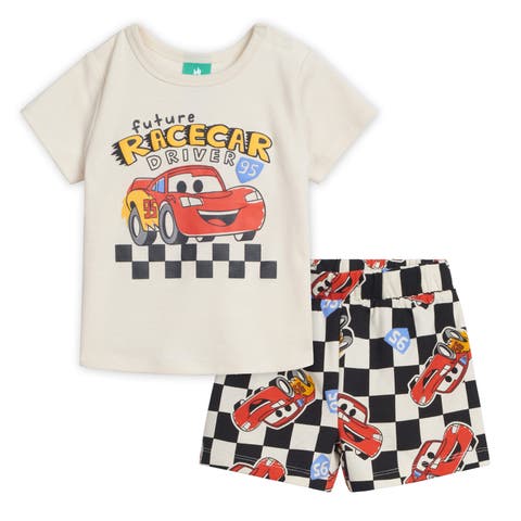 Lightning McQueen Cars T-Shirt & French Terry Shorts Set (Toddler & Little Kid)
