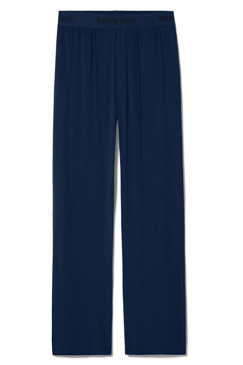 Second Skin Luxe Ribbed Lounge Pants, Alternate, color, DRESS BLUES