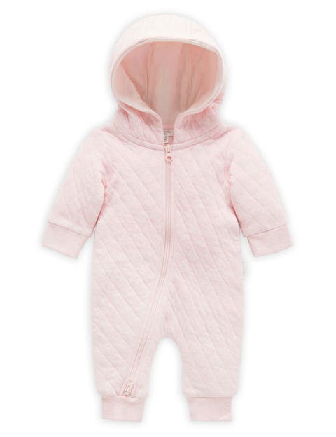Quilted Hooded Coverall Onsie