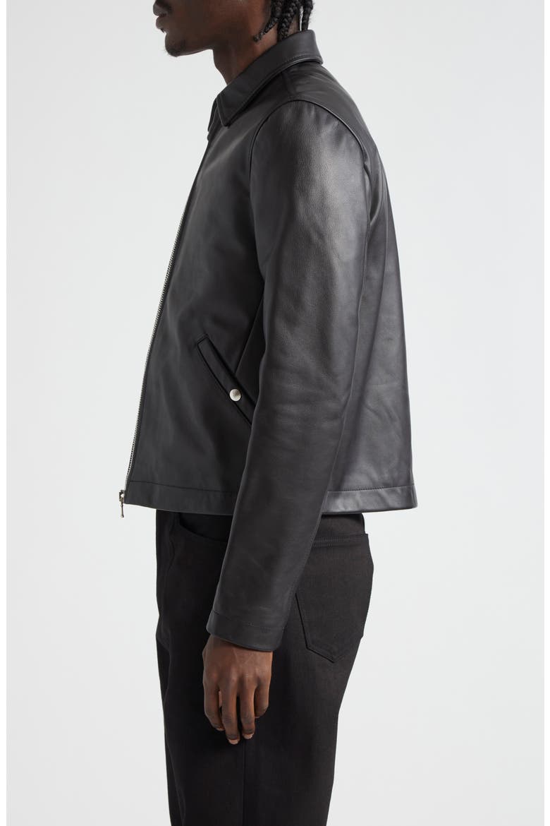 Ian Leather Jacket, Alternate, color, BLACK