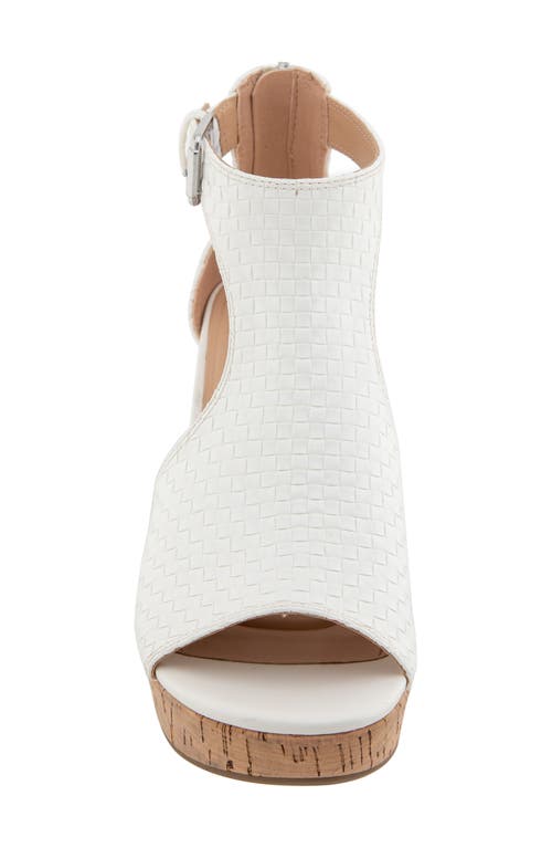 Reaction Kenneth Cole Randee Platform Sandal In Ecru Woven
