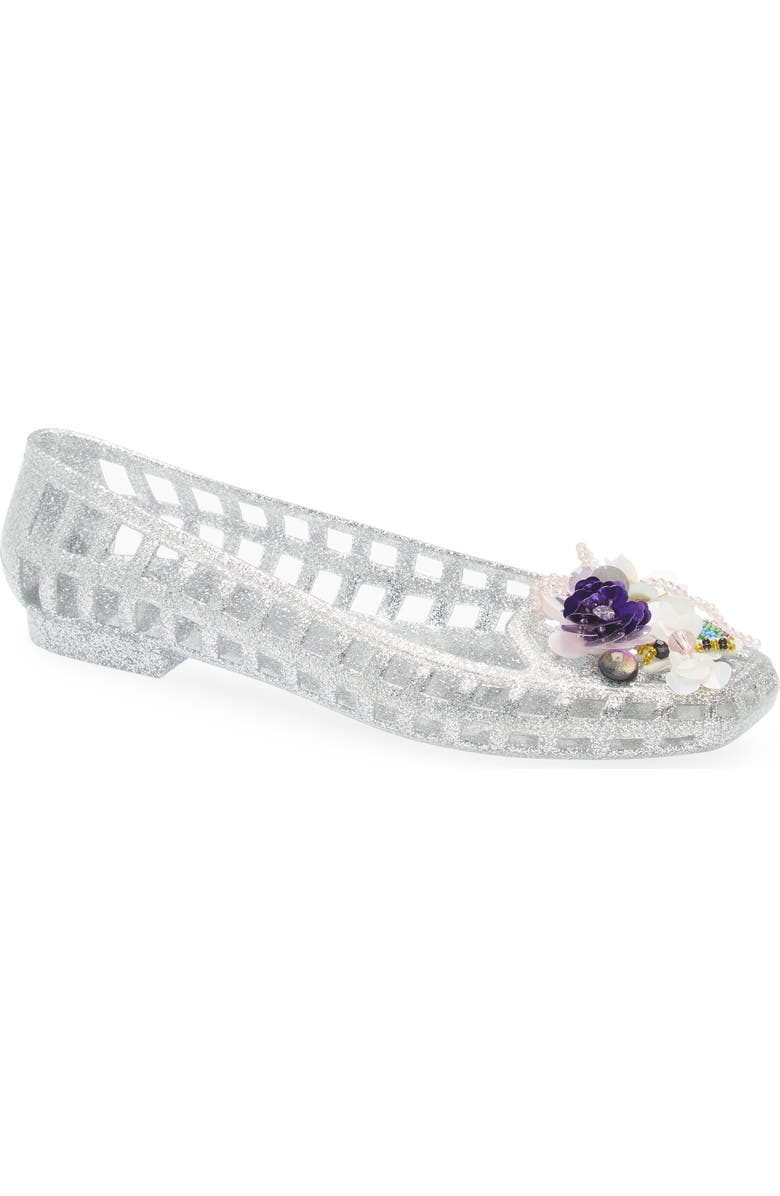 HEAVENLY JELLY Dazzla Jelly Ballet Flat, Main, color, Silver