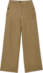 Reiss Ashby Wide Leg Linen Pants