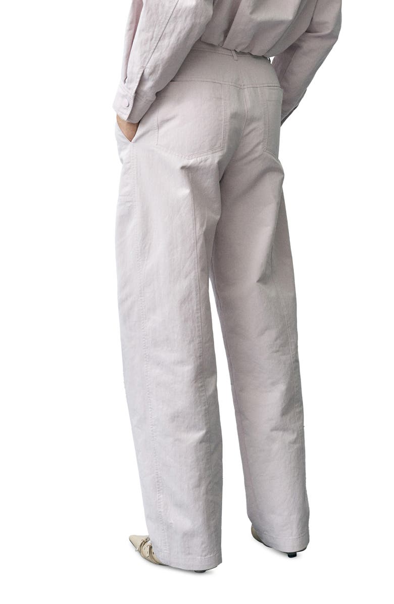 MANGO Amalia Straight Leg Pants, Alternate, color, Lilac